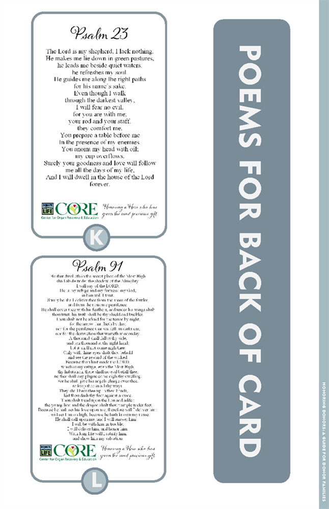 Show details for Honoring Donors a Guide for Donor Families