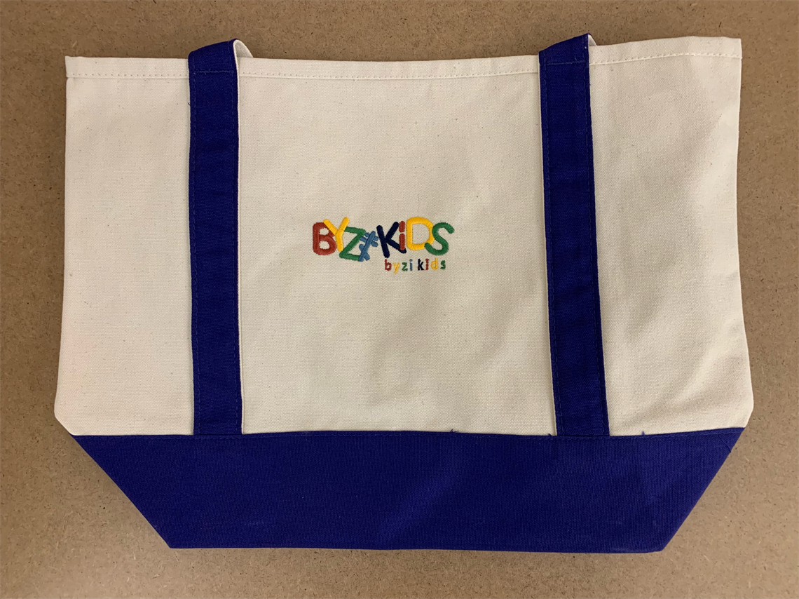 Show details for Embroidered Canvas Tote Bag