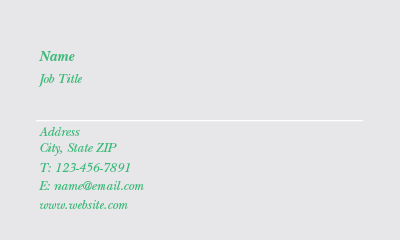 Show details for Environment Business Card 5