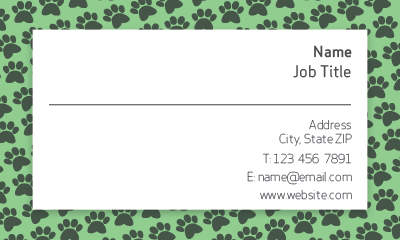 Show details for Pet Services Business Card 7