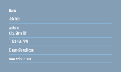 Show details for Recreation Business Card 6