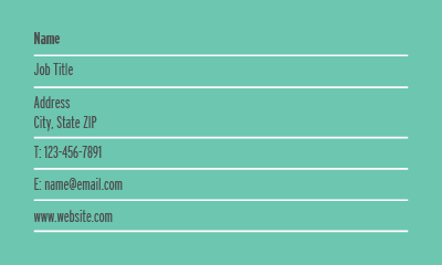 Show details for Transport Business Card 6