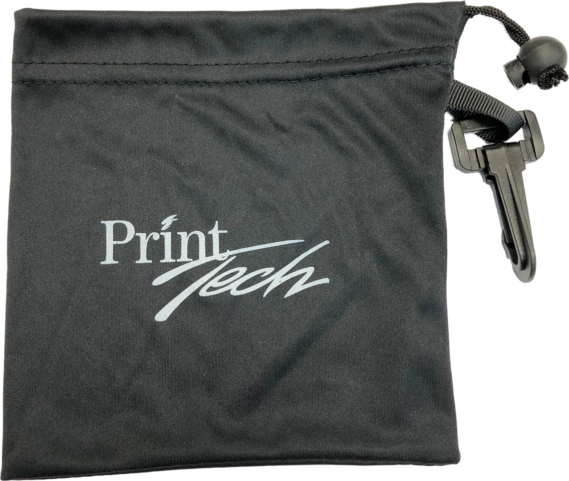 Show details for 6" x 5" Black Drawstring Bag